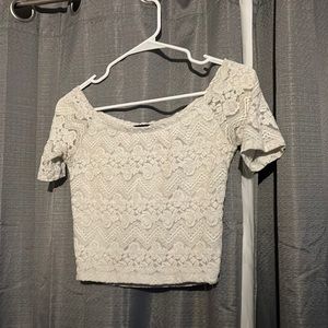 “wet seal” off the shoulders crop top